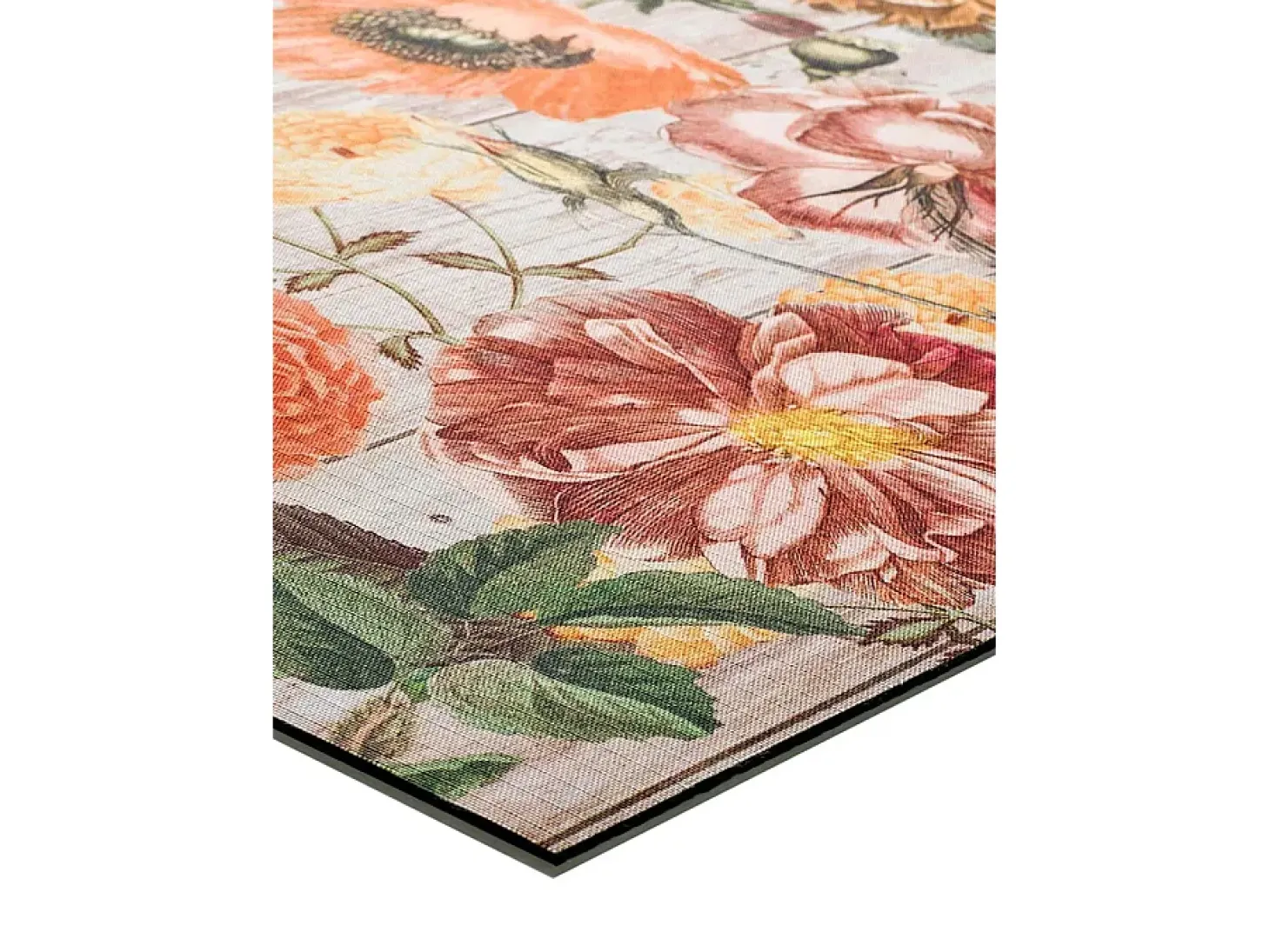 Tapete cozinha - desenhos com flores - multicolorido - 52 x 200 cm - RICCI