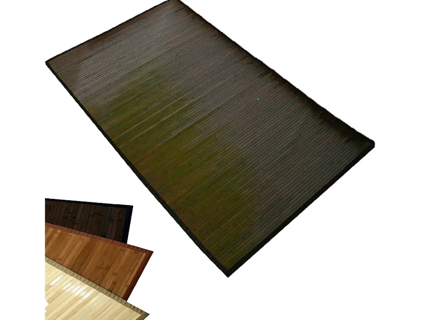 Tapete de Bambu 80x240 cm Castanho