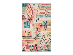 Tapete de banho estampado com pêlo macio 50x60 cm multicolorido Ariella