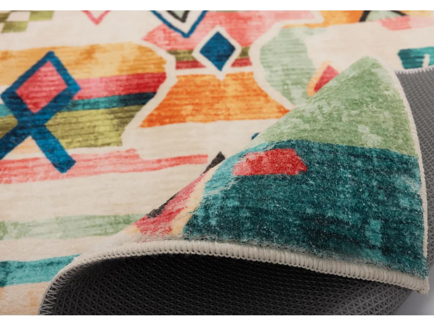 Tapete de banho estampado com pêlo macio 50x60 cm multicolorido Ariella