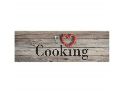 Tapete de cozinha lavável 60x180 cm veludo padrão cooking cinza PT261638