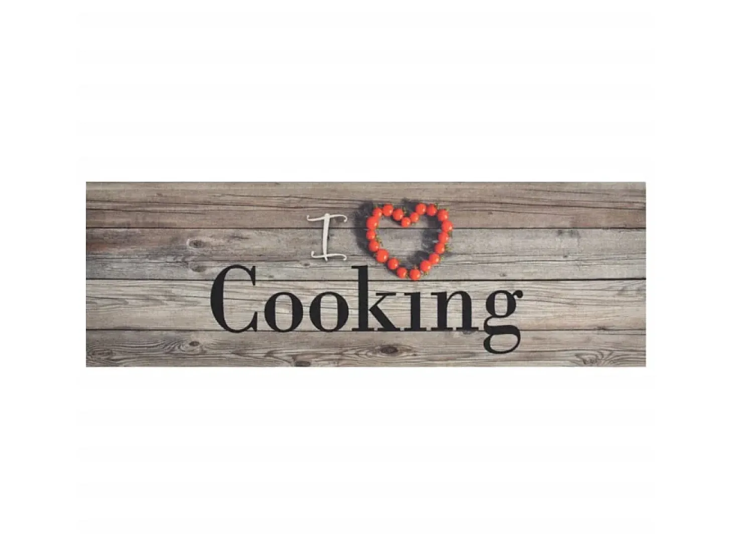 Tapete de cozinha lavável 60x180 cm veludo padrão cooking cinza PT261638