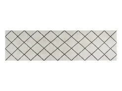 Tapete de cozinha lavável 45x150 cm veludo padrão quadrados PT438613