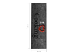 Tapete de cozinha lavável com design Cooking 45x150 cm PT528549