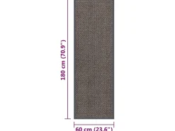 Tapete de entrada tufado 60x180 cm castanho-escuro PT451167