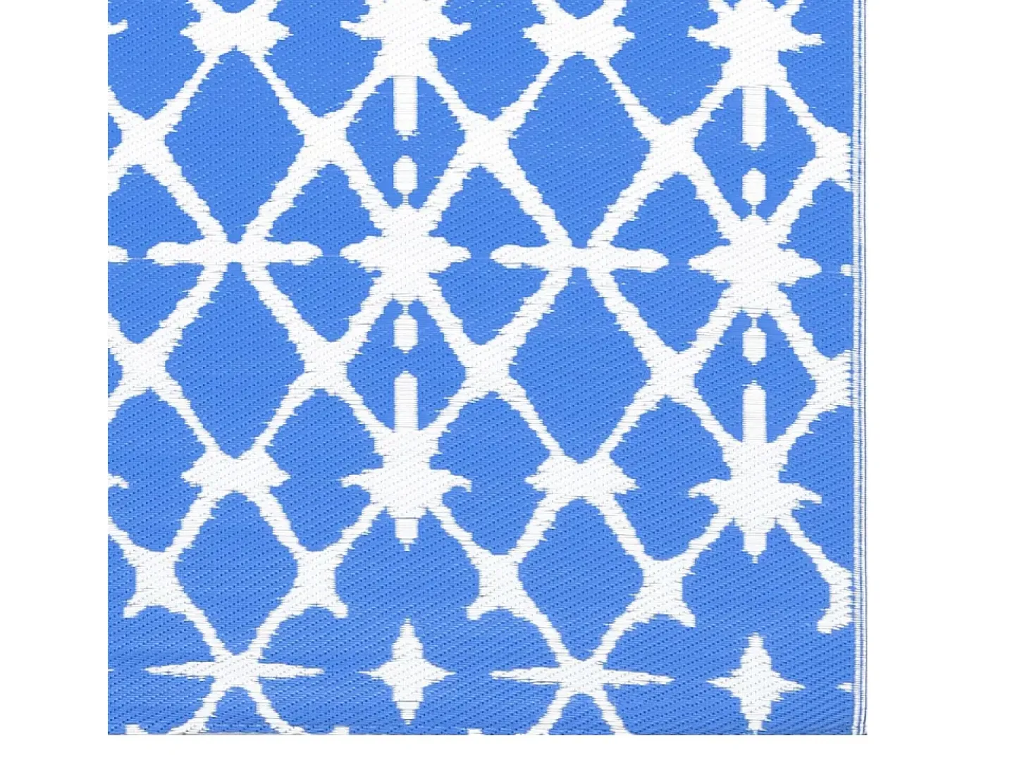 Tapete de Exterior ARAKIL 160x230 cm Azul e Branco para Decoração de Espaços ao Ar Livre