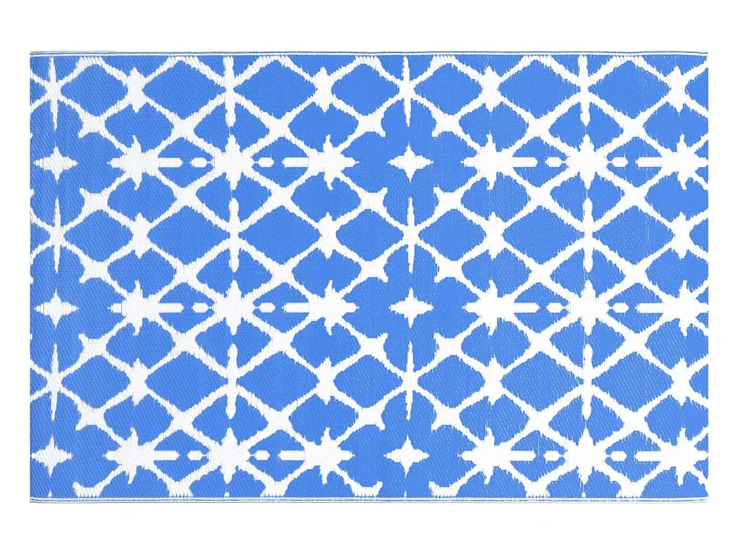 Tapete de Exterior ARAKIL 160x230 cm Azul e Branco para Decoração de Espaços ao Ar Livre