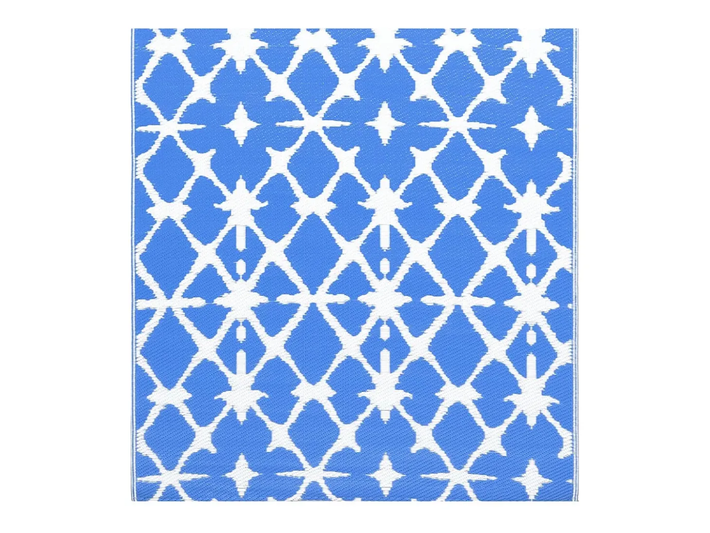 Tapete de Exterior ARAKIL 160x230 cm Azul e Branco para Decoração de Espaços ao Ar Livre