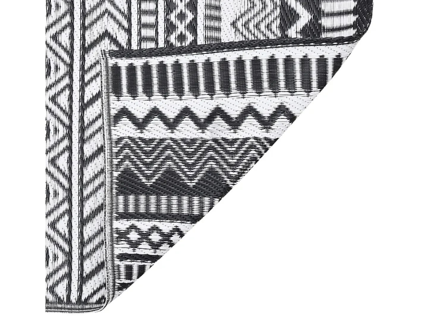 Tapete de Exterior ARAKIL 140x200 cm em Preto - Estilo e Conforto para Seu Espaço