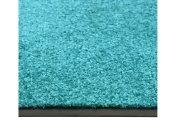 Tapete de porta lavável 60x90 cm azul ciano PT583112