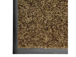 Tapete de porta lavável 60x90 cm castanho PT122651