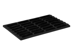 Tapete de porta retangular 40x60 cm borracha e fibra de coco PT594104