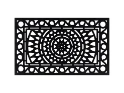 Tapete de porta retangular 45x75 cm borracha PT303833