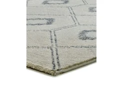 Tapete interior - geométrico - azul / branco - 133 x 190 cm - SIROCO