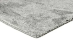 Tapete interior - shaggy liso - prateado - 80 x 150 cm - ROMA