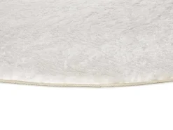 Tapete interior redondo - shaggy liso - blanco - diam.120 cm - ROMA