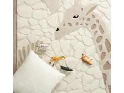 Tapete Jungle Kids Quarto Infantil 3D Resistente - Creme - 200x290 cm