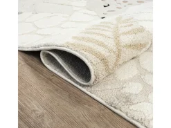 Tapete Jungle Kids Quarto Infantil 3D Resistente - Creme - 80x150 cm
