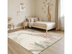Tapete Jungle Kids Quarto Infantil 3D Resistente - Creme - 140x200 cm