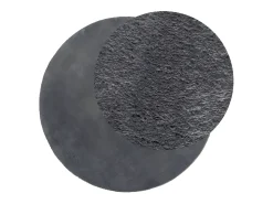 Tapete pelo curto macio e lavável HUARTE Ø 160 cm antracite PT107337