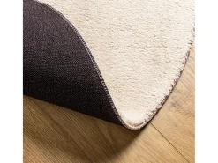 Tapete pelo curto macio e lavável HUARTE Ø 120 cm bege PT804066
