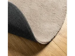 Tapete pelo curto macio e lavável HUARTE Ø 120 cm cor areia PT436311