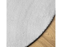Tapete pelo curto macio e lavável HUARTE Ø 120 cm cinzento PT831566