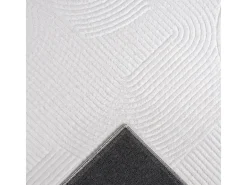 Tapete Rio sala estar antiderrapante arco, Branco, 160 x 220 cm