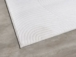 Tapete Rio sala estar antiderrapante arco, Branco, 160 x 220 cm
