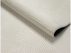 Tapete Rio sala estar antiderrapante arco, Creme, 120 x 160 cm