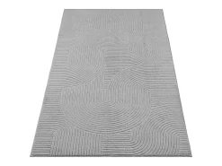 Tapete Rio sala estar antiderrapante arco, Cinza, 200 x 280 cm
