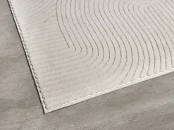 Tapete Rio sala estar antiderrapante arco, Creme, 80 x 300 cm