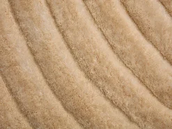 Tapete shaggy de pelo comprido em relevo, 200 x 290 cm, Bege escuro, MERISA