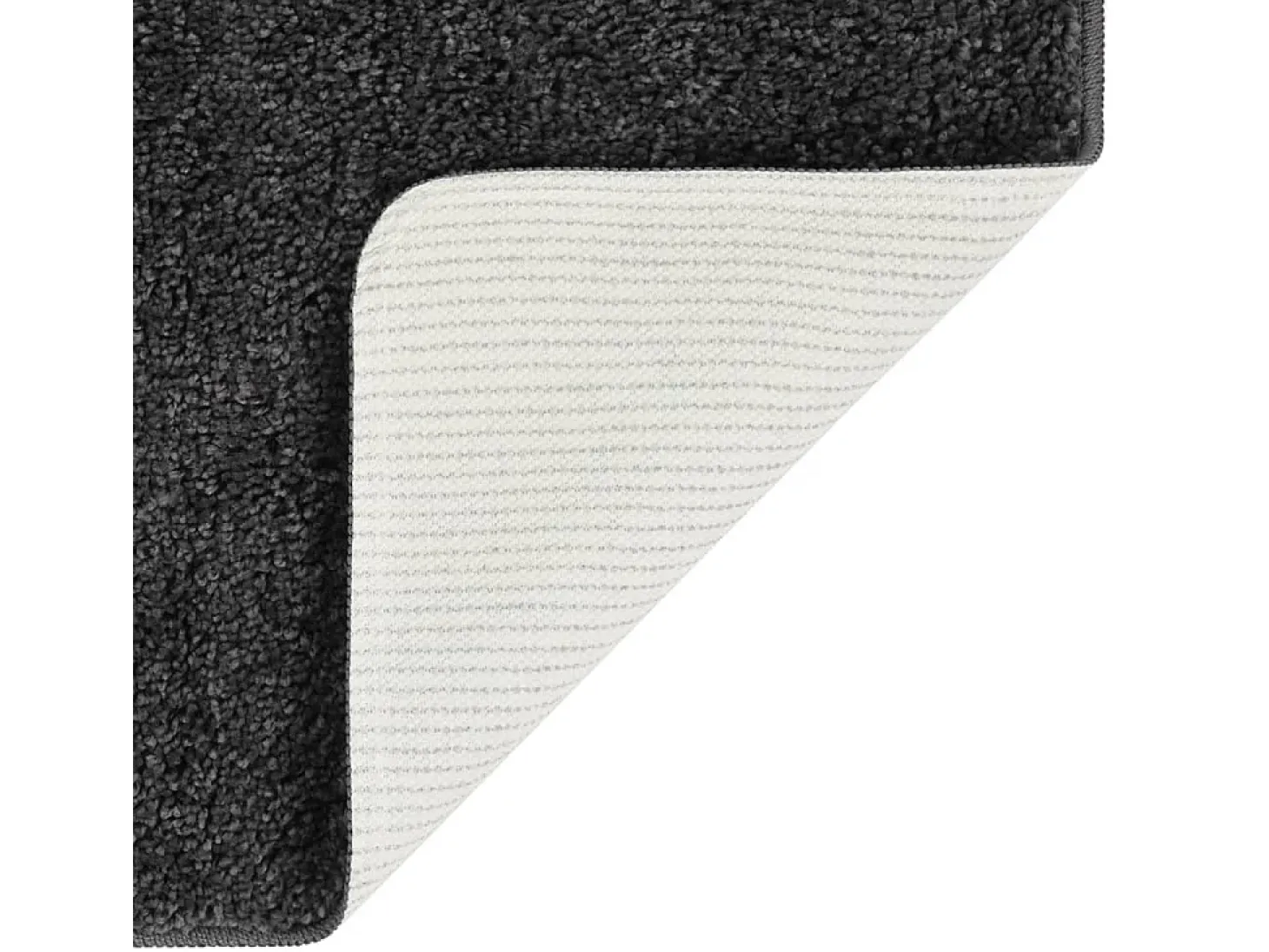 Tapete shaggy 80x150 cm antiderrapante cinzento-escuro PT638023