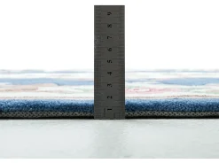 Tapete tufado à mão com borda em design Aubusson 160x230 cm azul Ming