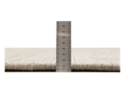 Tapete UNI às riscas em viscose e lã 120x120 cm Venus