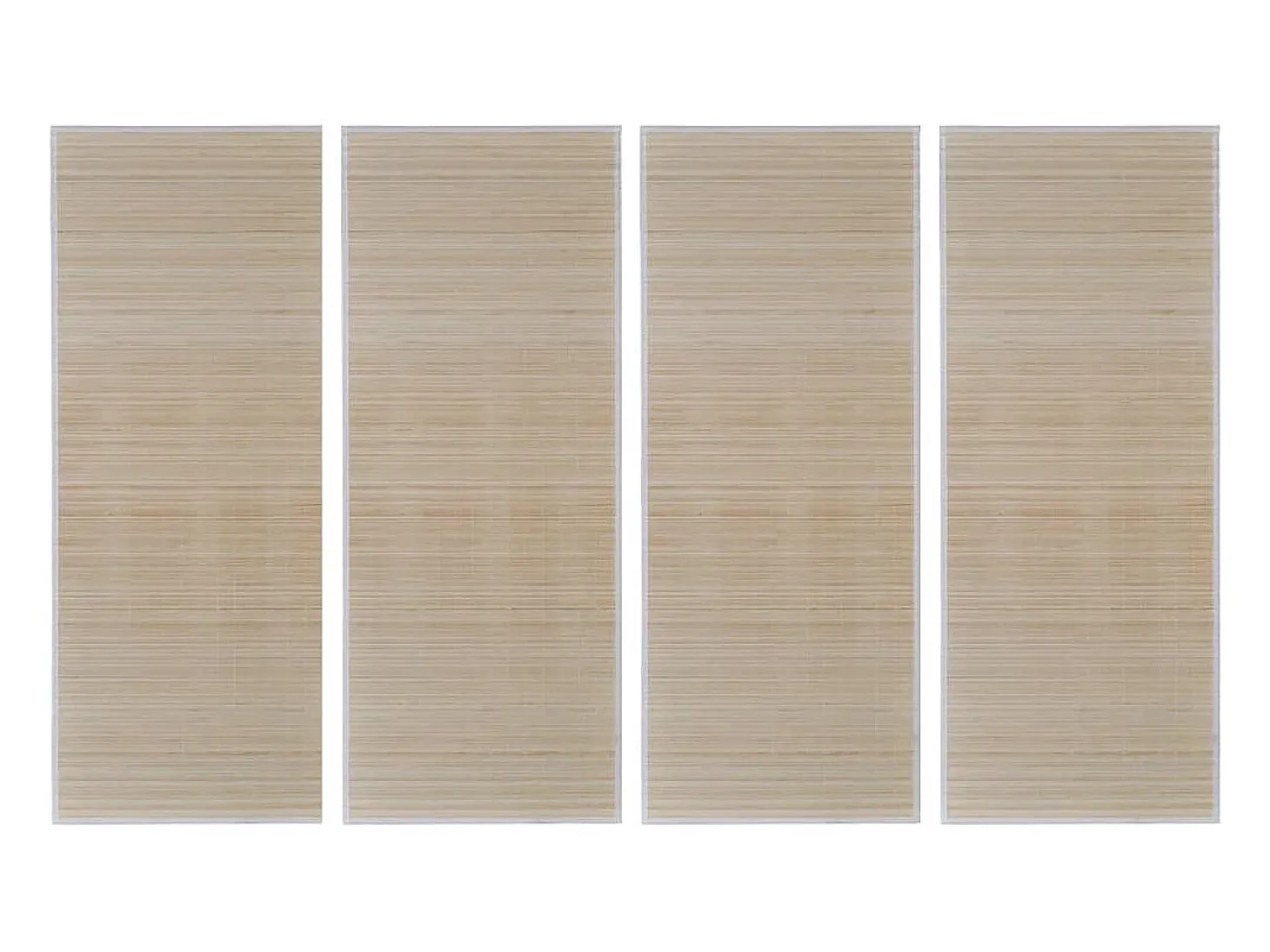 Tapetes retangulares de bambu natural 4 pcs 120x180 cm PT504268