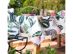 Toalha de mesa de resina verde Naf Naf TROPALM