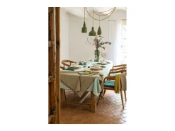 Toalha de mesa reciclada Grace Celadon 140 x 140 cm