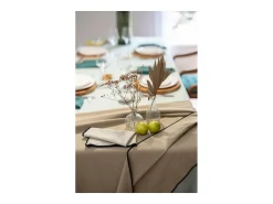 Toalha de mesa reciclada Grace Camelo 140 x 140 cm