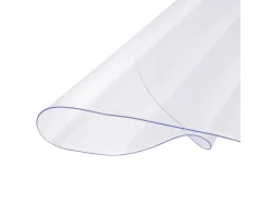 Toalha de Mesa Transparente SucceBuy Protetor de Mesa em PVC, Capa Redonda de Plástico Transparente de 121.92 cm, 2 mm de Espessura