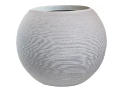 Vaso Botticelli bege em resina, formato esférico, para plantas de interior e exterior, 40x33 cm