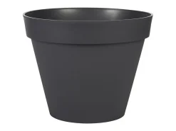 Vaso de flores redondo Toscana Ø 40 x A.32 cm - Antracite - Fabricado em França