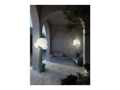 Zafferano - Luminária de chão Tree of Light para uso interno e externo, branca - Luminária de chão LED E27 - Superfície de apoio ajustável