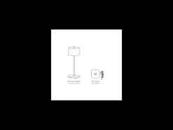 Zafferano OFELIA PRO MICRO Candeeiro de mesa LED Cinza escuro recarregável e regulável