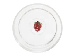 Zafferano Teca Frutta - Conjunto de 6 copos de vidro borossilicato com morango - Copo de 35 cl com fundo duplo, decorado à mão e fácil de lavar