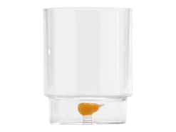 Zafferano Teca Frutta Mix - Conjunto de 6 copos de vidro borossilicato com frutas - Copo de 35 cl com fundo duplo, decorado à mão e fácil de lavar