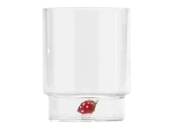 Zafferano Teca Frutta Mix - Conjunto de 6 copos de vidro borossilicato com frutas - Copo de 35 cl com fundo duplo, decorado à mão e fácil de lavar
